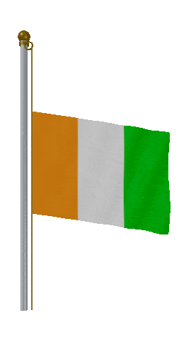 Ivory Coast Half Mast animated flag GIF