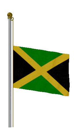 Jamaica Half Mast animated flag GIF