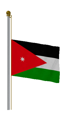 Jordan Half Mast animated flag GIF