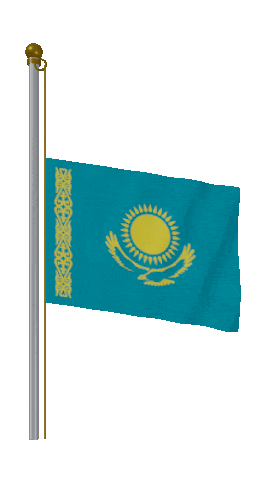Kazakhstan Half Mast animated flag GIF
