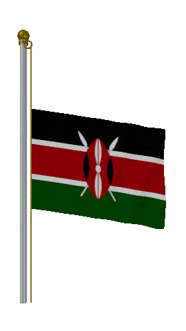 Kenya Half Mast animated flag GIF