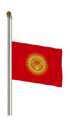 Kyrgyzstan Half Mast animated flag GIF