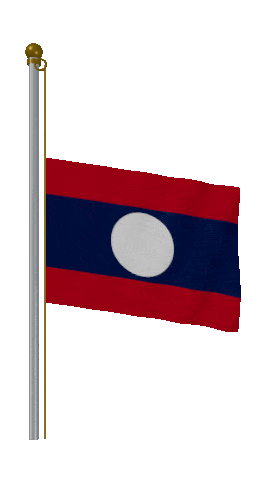 Laos Half Mast animated flag GIF