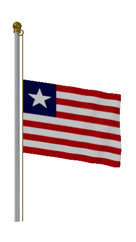 Liberia Half Mast animated flag GIF