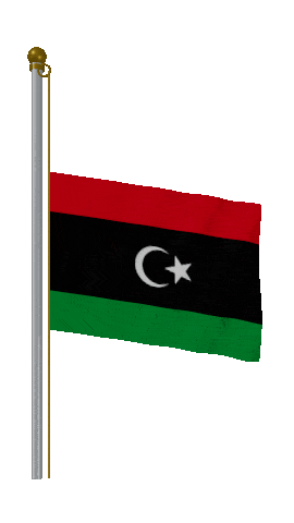Libya Half Mast animated flag GIF