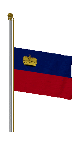 Liechtenstein Half Mast animated flag GIF