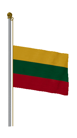 Lithuania Half Mast animated flag GIF