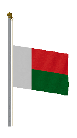 Madagascar Half Mast animated flag GIF
