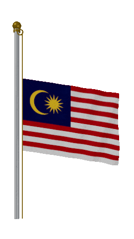 Malaysia Half Mast animated flag GIF