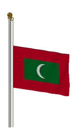 Maldives Half Mast animated flag GIF