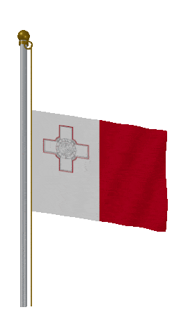Malta Half Mast animated flag GIF