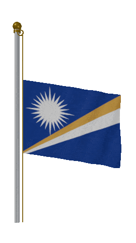Marshall Islands Half Mast animated flag GIF