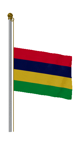 Mauritius Half Mast animated flag GIF