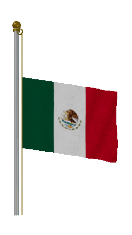 Mexico Half Mast animated flag GIF