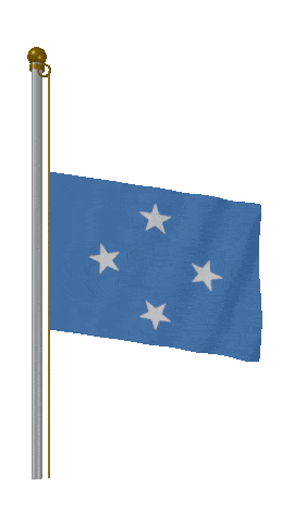 Micronesia Half Mast animated flag GIF