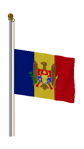 Moldova Half Mast animated flag GIF