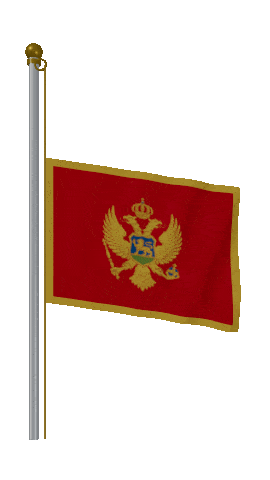 Montenegro Half Mast animated flag GIF