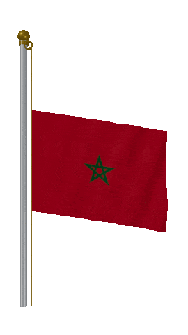 Morocco Half Mast animated flag GIF