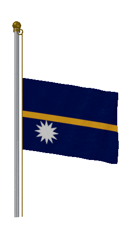 Nauru Half Mast animated flag GIF