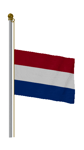 Netherlands Half Mast animated flag GIF