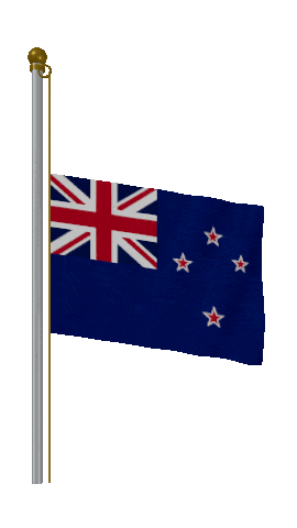 New Zealand Half Mast animated flag GIF