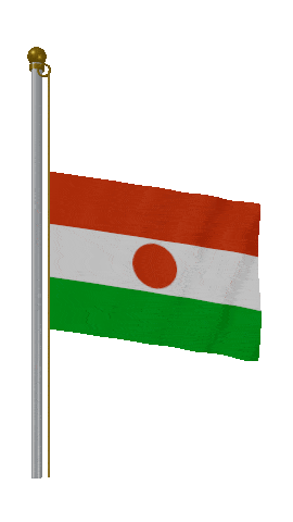 Niger Half Mast animated flag GIF