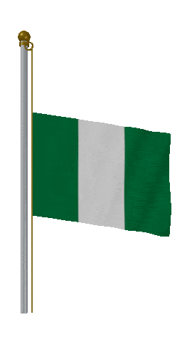 Nigeria Half Mast animated flag GIF