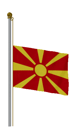 North Macedonia Half Mast animated flag GIF
