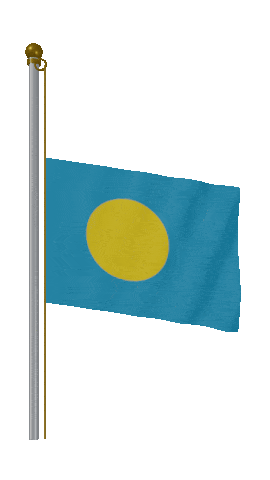 Palau Half Mast animated flag GIF