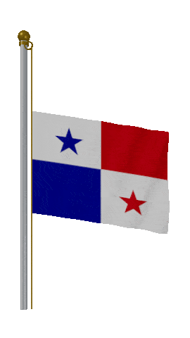 Panama Half Mast animated flag GIF
