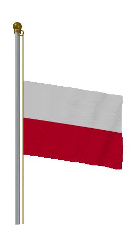 Poland Half Mast animated flag GIF