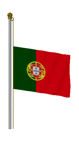 Portugal Half Mast animated flag GIF