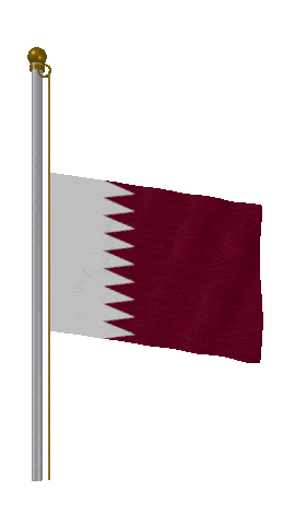 Qatar Half Mast animated flag GIF