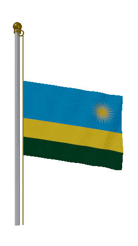 Rwanda Half Mast animated flag GIF