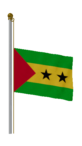 São Tomé and Príncipe Half Mast animated flag GIF