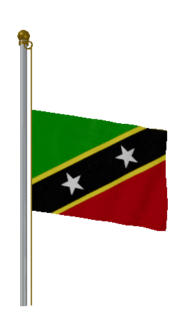 Saint Kitts And Nevis Half Mast animated flag GIF