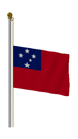 Samoa Half Mast animated flag GIF