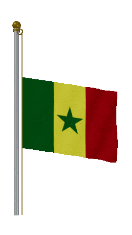 Senegal Half Mast animated flag GIF