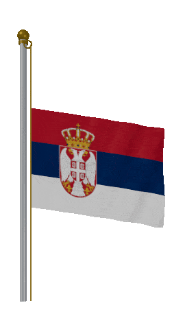 Serbia Half Mast animated flag GIF