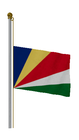 Seychelles Half Mast animated flag GIF