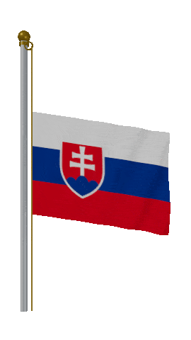 Slovakia Half Mast animated flag GIF