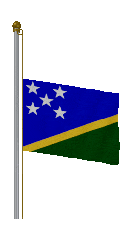 Solomon Islands Half Mast animated flag GIF