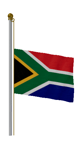 South Africa Half Mast animated flag GIF