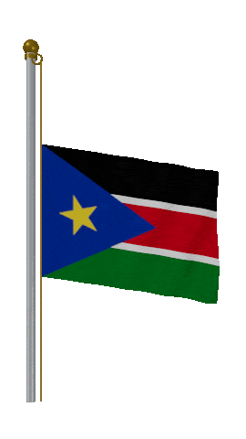 South Sudan Half Mast animated flag GIF