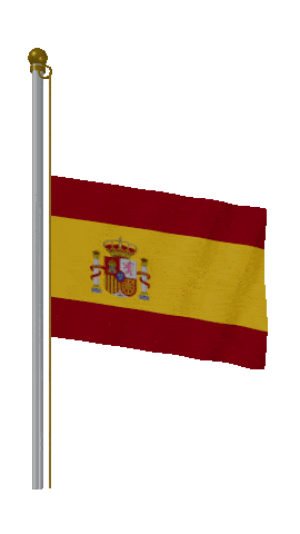 Spain Half Mast animated flag GIF