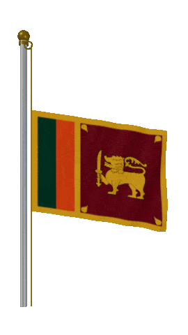 Sri Lanka Half Mast animated flag GIF
