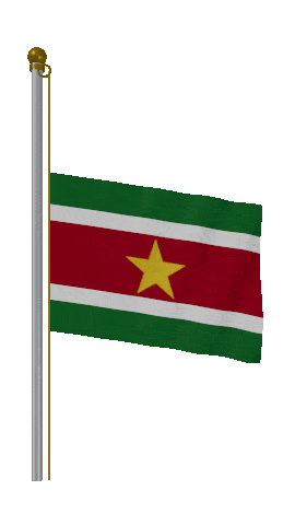 Suriname Half Mast animated flag GIF