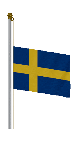 Sweden Half Mast animated flag GIF