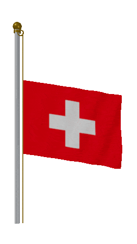 Switzerland Half Mast animated flag GIF
