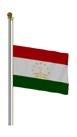 Tajikistan Half Mast animated flag GIF